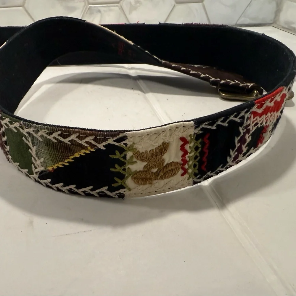 Lucky Brand Textured Patterned Woman’s Belt Sz 34 BOHO Western Country